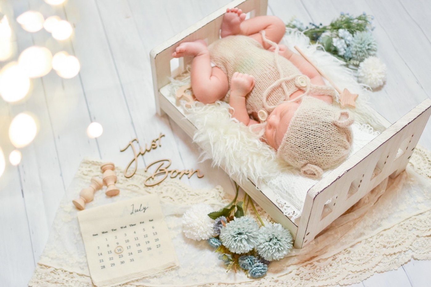 Antiqueセット 撮影サンプル ニューボーンフォト セルフ撮影