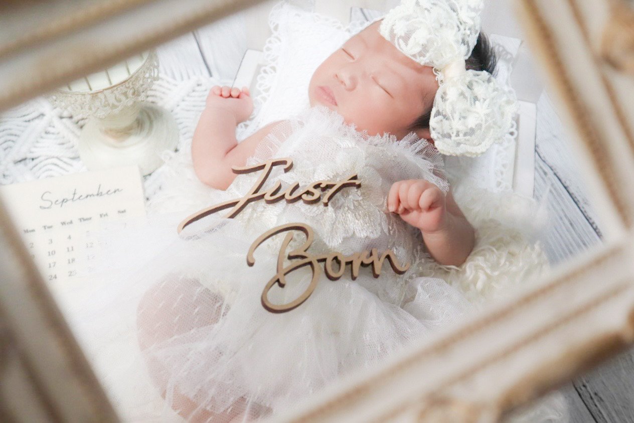 Antiqueセット 撮影サンプル ニューボーンフォト セルフ撮影