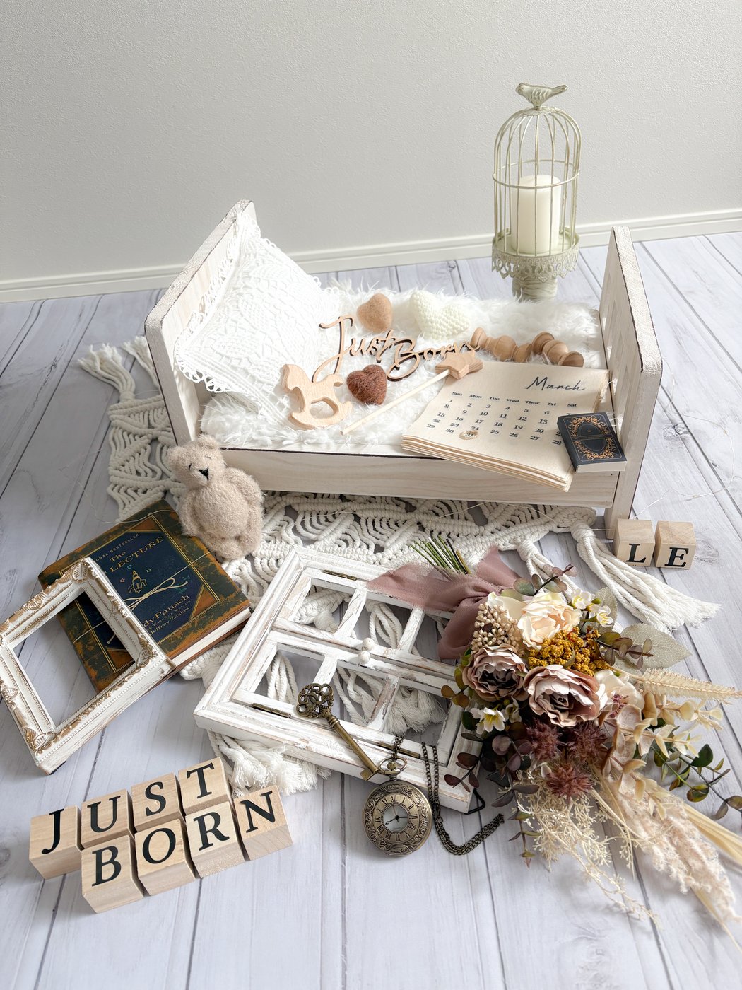 Antiqueセット 小物一式 ニューボーンフォトレンタル アンティーク