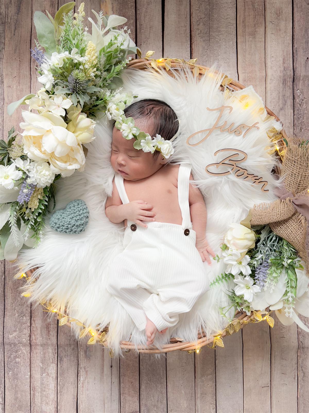 Botanicalセット 撮影サンプル ニューボーンフォト セルフ撮影