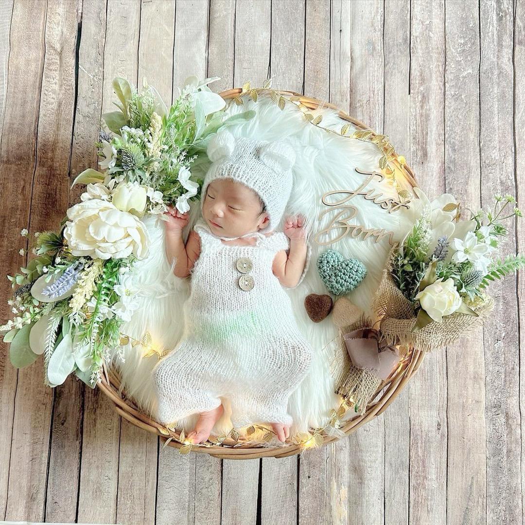 Botanicalセット 撮影サンプル ニューボーンフォト セルフ撮影