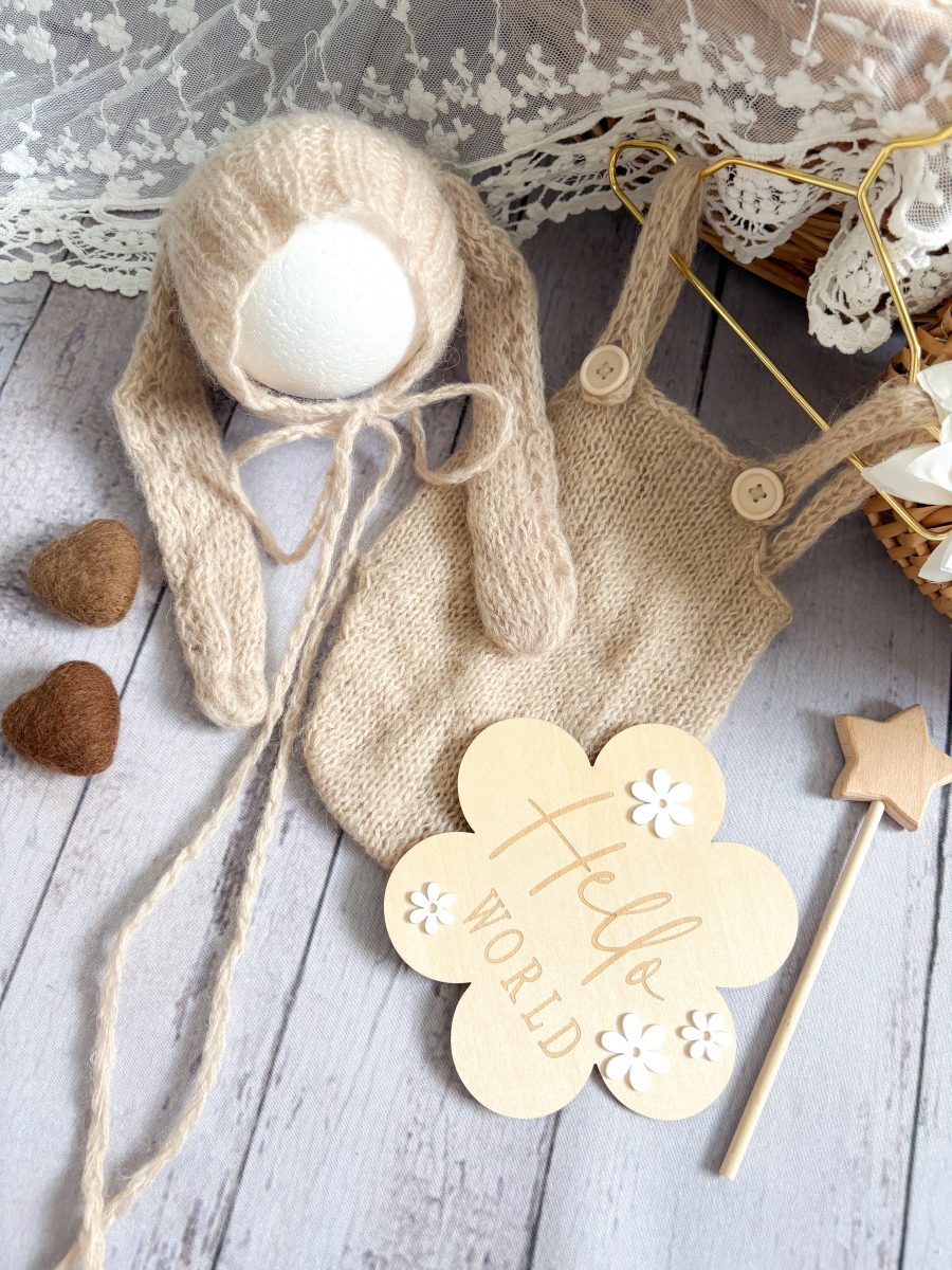 Bunny knit バニーニットロンパース ニューボーンフォト衣装