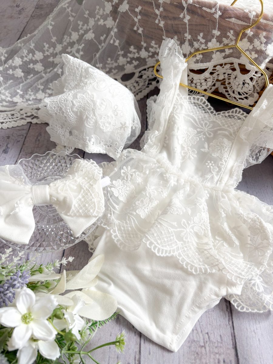 Lace dress レースドレス ニューボーンフォト衣装 女の子