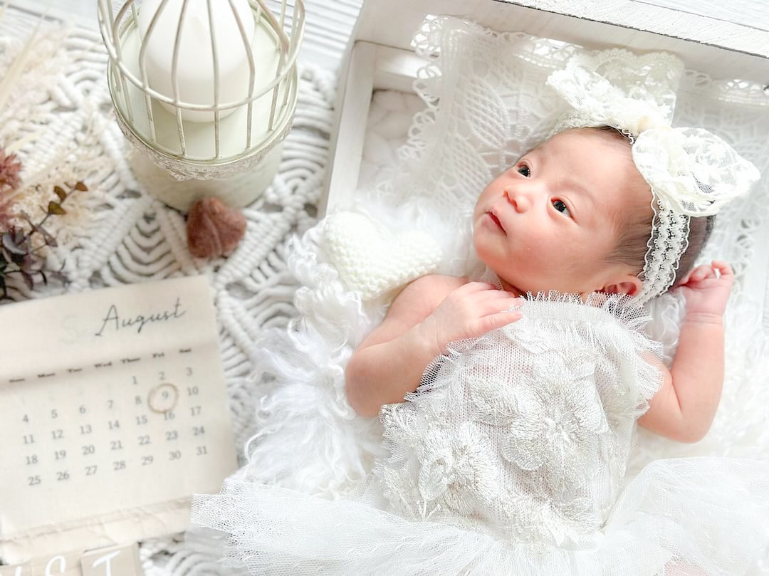 ニューボーンフォト セルフ撮影 新生児 レンタルセット Cherish かご 衣装