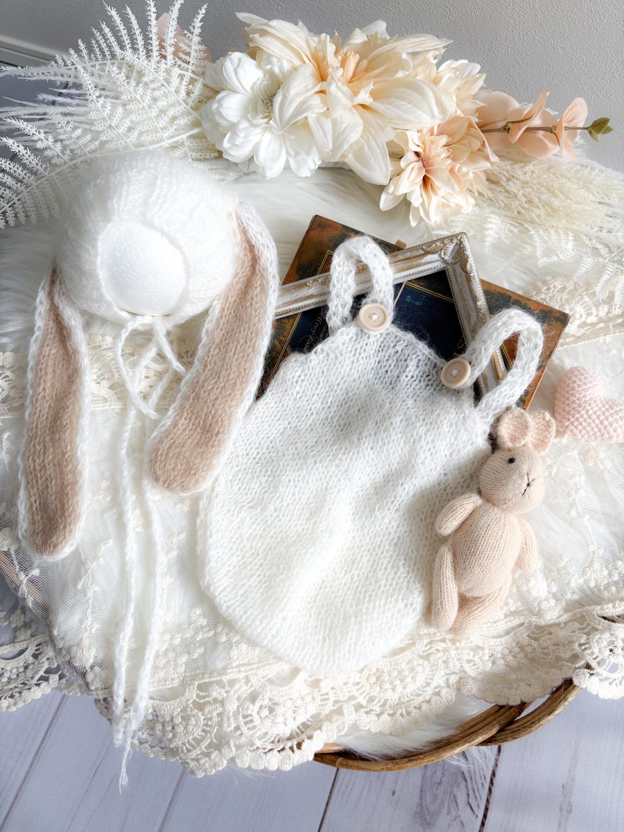 Bunny knit バニーニットロンパース ニューボーンフォト衣装