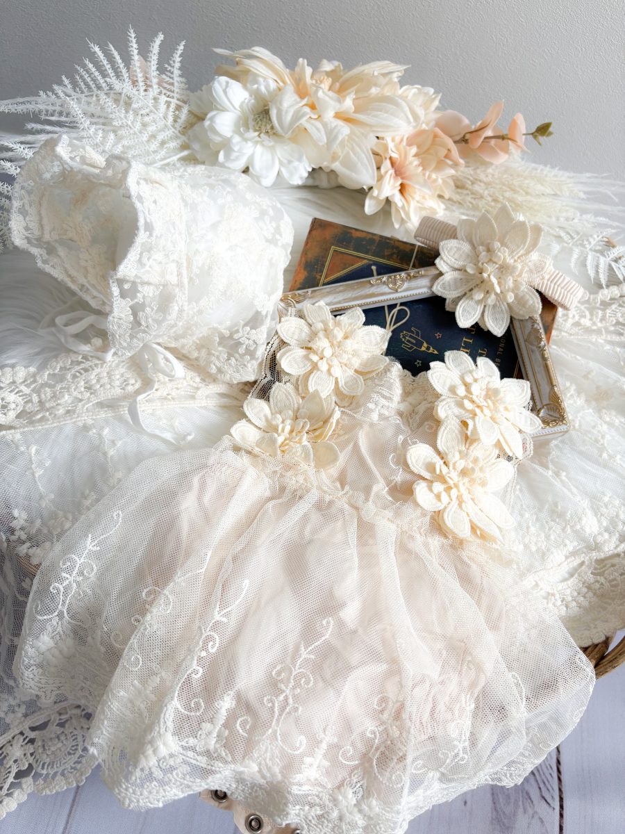 Lace dress レースドレス ニューボーンフォト衣装 女の子