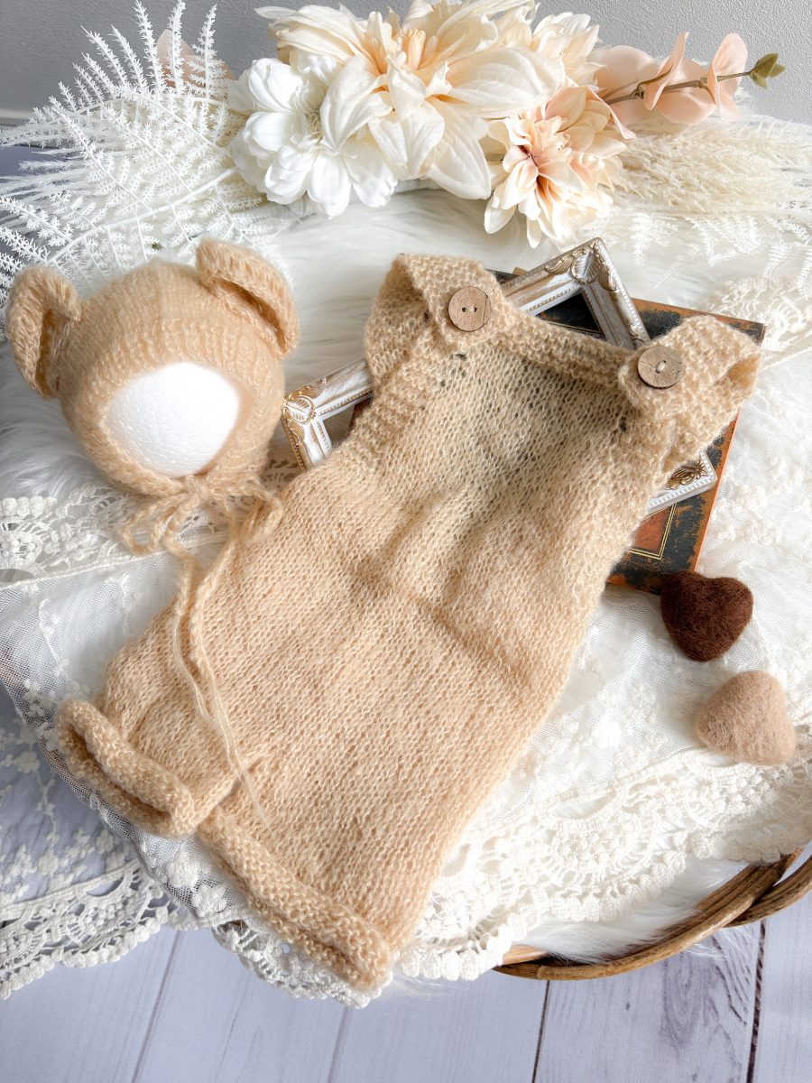 Teddy knit テディニットロンパース ニューボーンフォト衣装