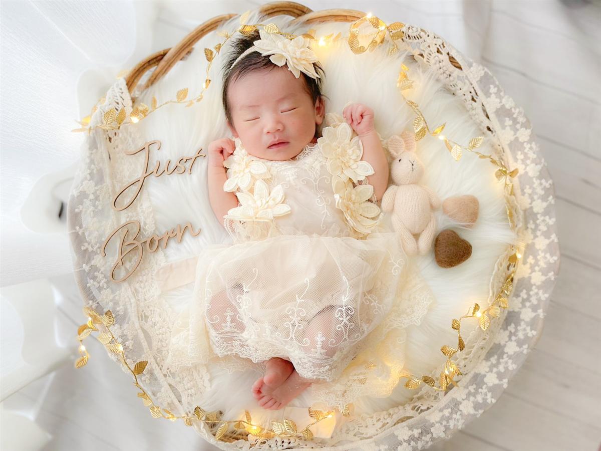 Ivoryセット 撮影サンプル ニューボーンフォト セルフ撮影