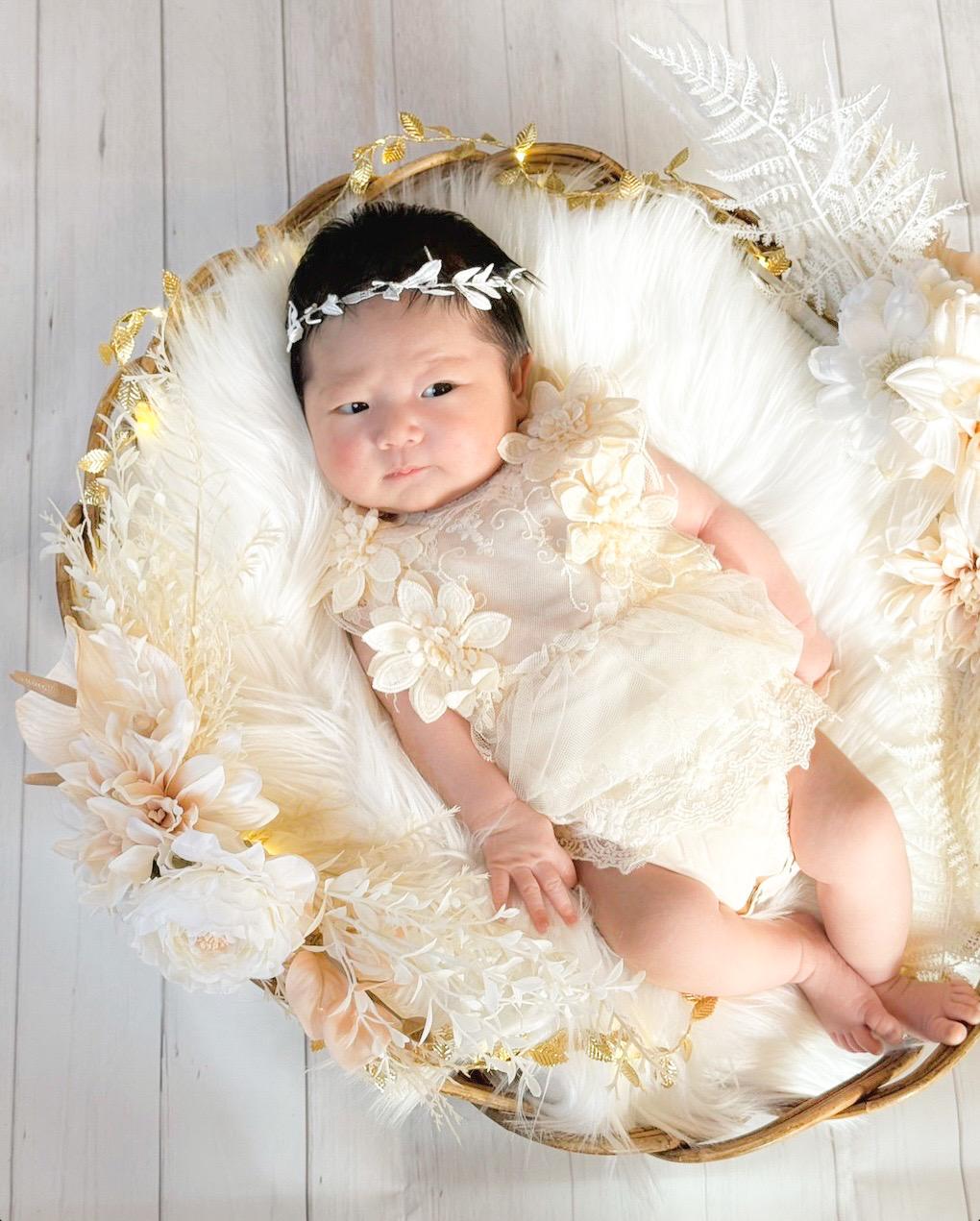 Ivoryセット 撮影サンプル ニューボーンフォト セルフ撮影