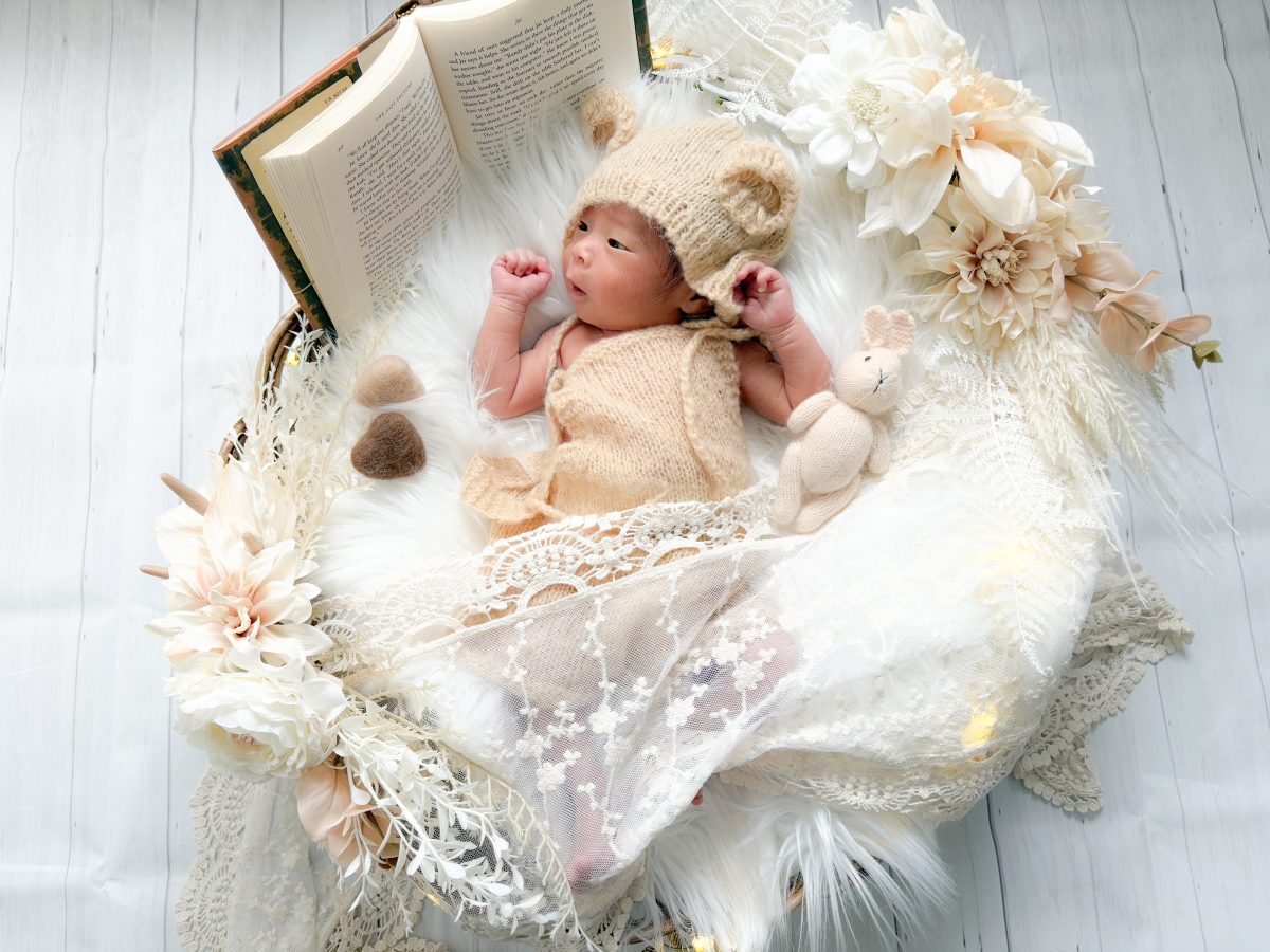 Ivoryセット 撮影サンプル ニューボーンフォト セルフ撮影